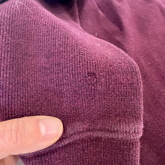 Polo Ralph Lauren Men’s Small Burgundy 1/4 Zip 100% cotton Sweater - Picture 9 of 12